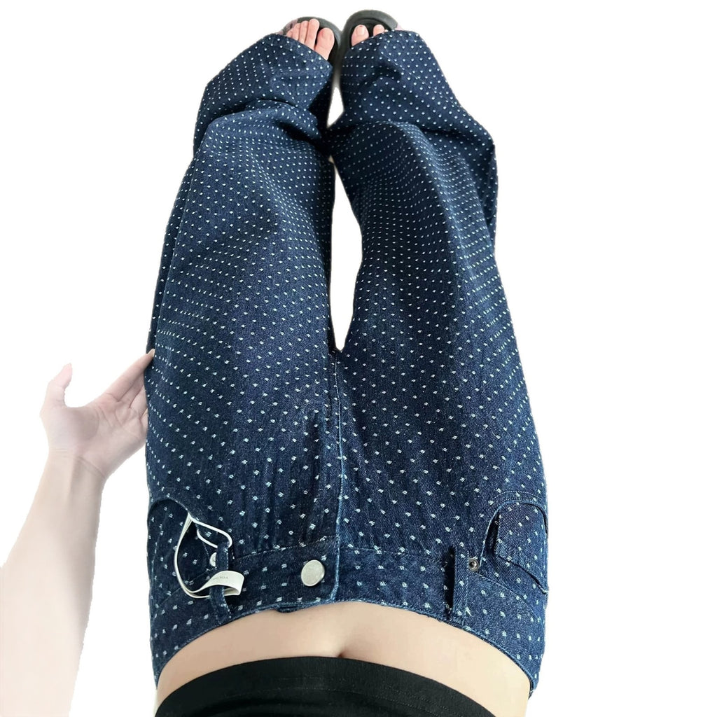 High-Waist Bootcut Jeans mit Polka-Dots – Bild 5 | LuxeStyle