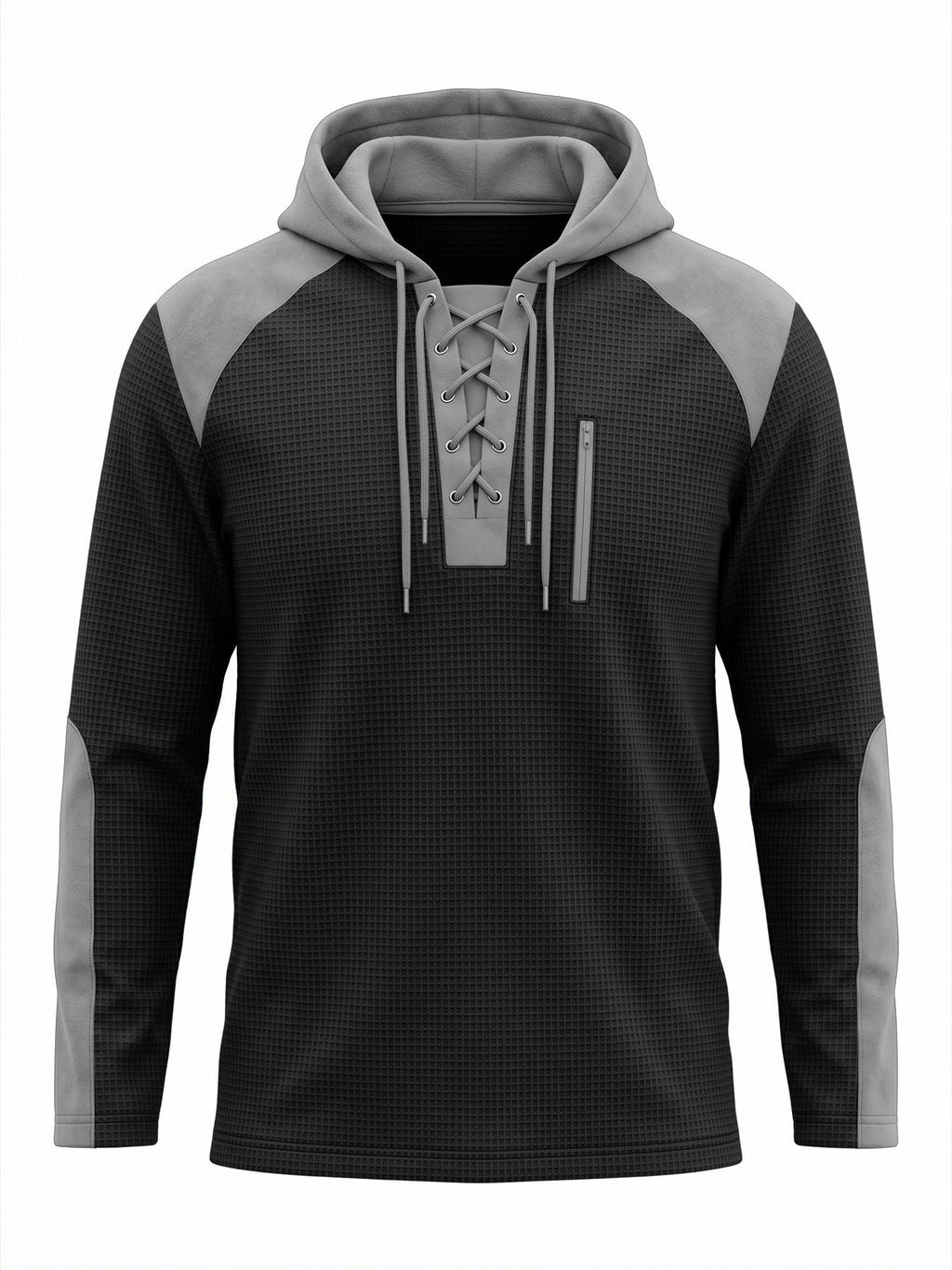 Herren Kapuzenpullover im Waffel-Design