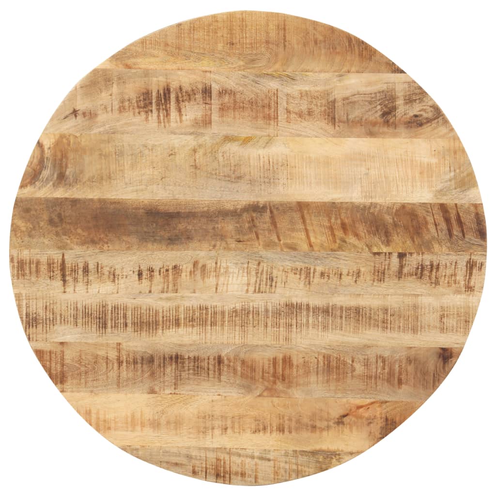 Runde Tischplatte aus massivem Mangoholz