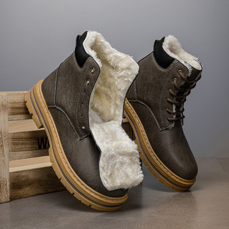 Herren Winter Western Boots mit dicker Sohle