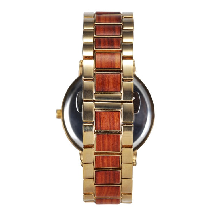 Wasserdichte Quarzuhr aus Stahl und Holz – Bild 8 | LuxeStyle