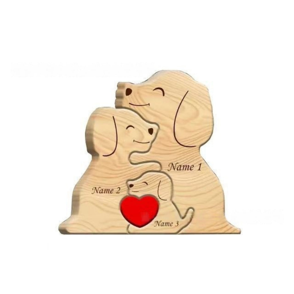Personalisiertes Hunde-Ornament aus Holz – Ansicht 5