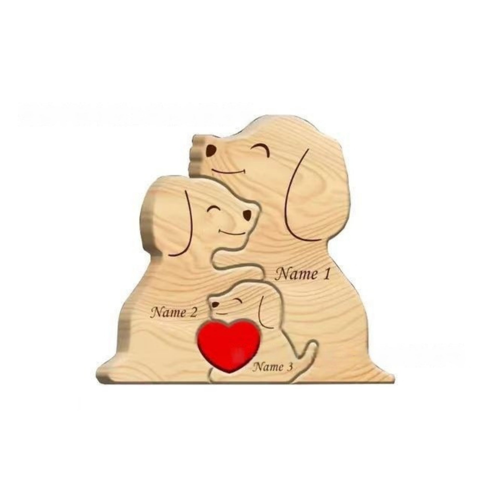 Personalisiertes Hunde-Ornament aus Holz – Ansicht 5
