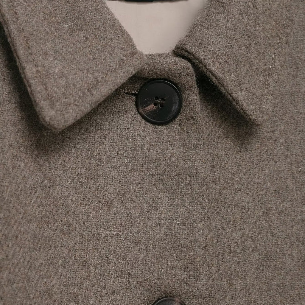 Eleganter kurzer Woll-Blend Mantel