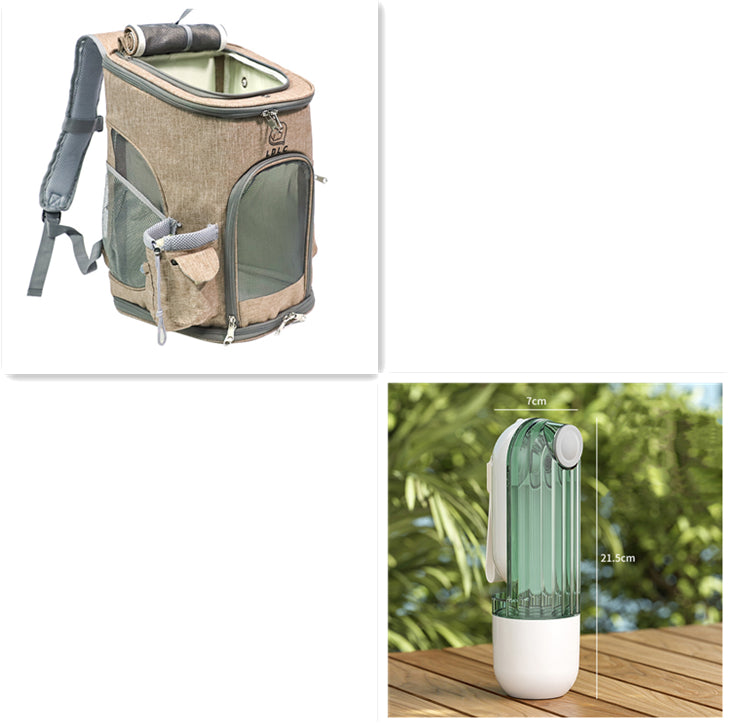 2-in-1 Trink- und Futterflasche für Haustiere