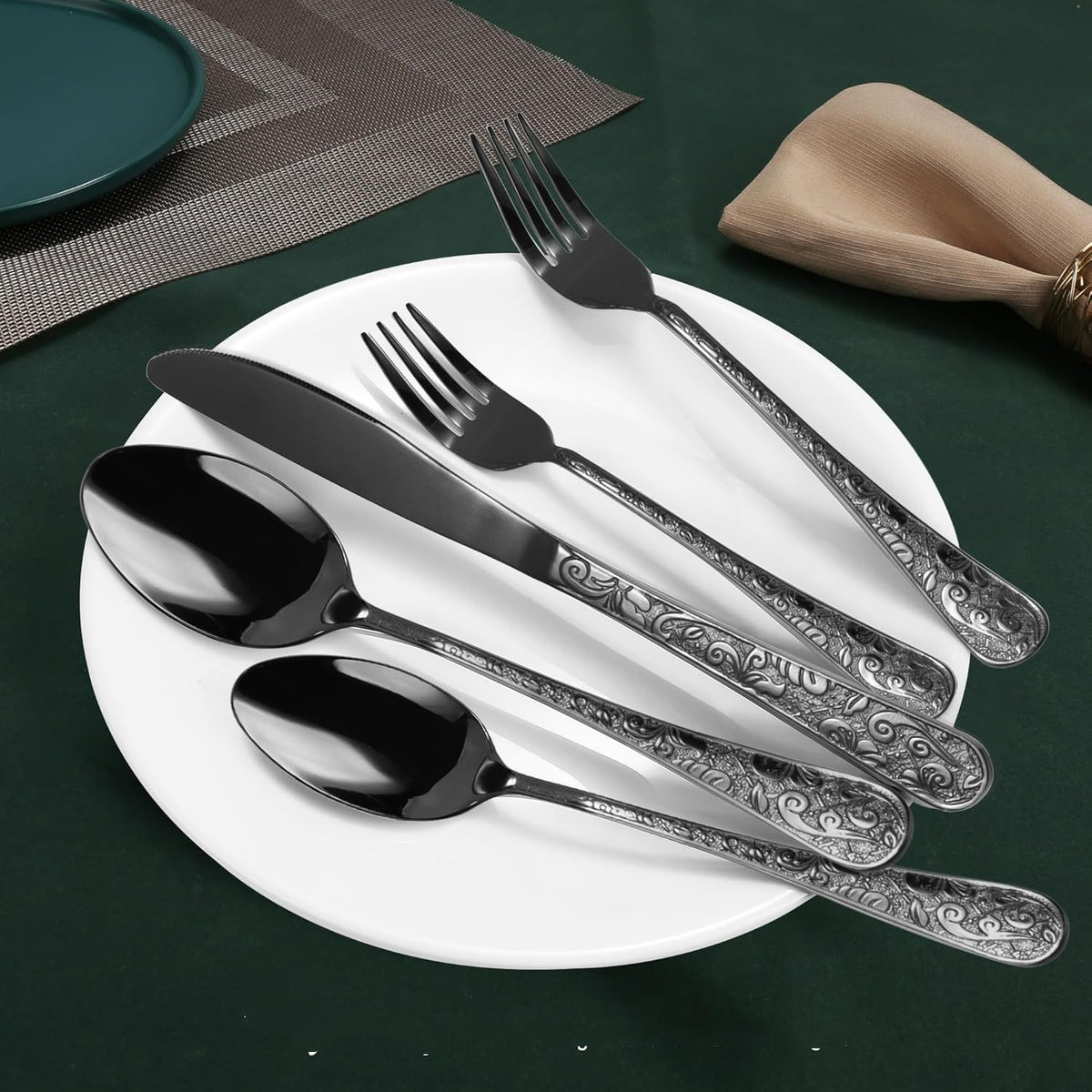 Besteck-Set aus Edelstahl, 30-teilig – Bild 4 | LuxeStyle