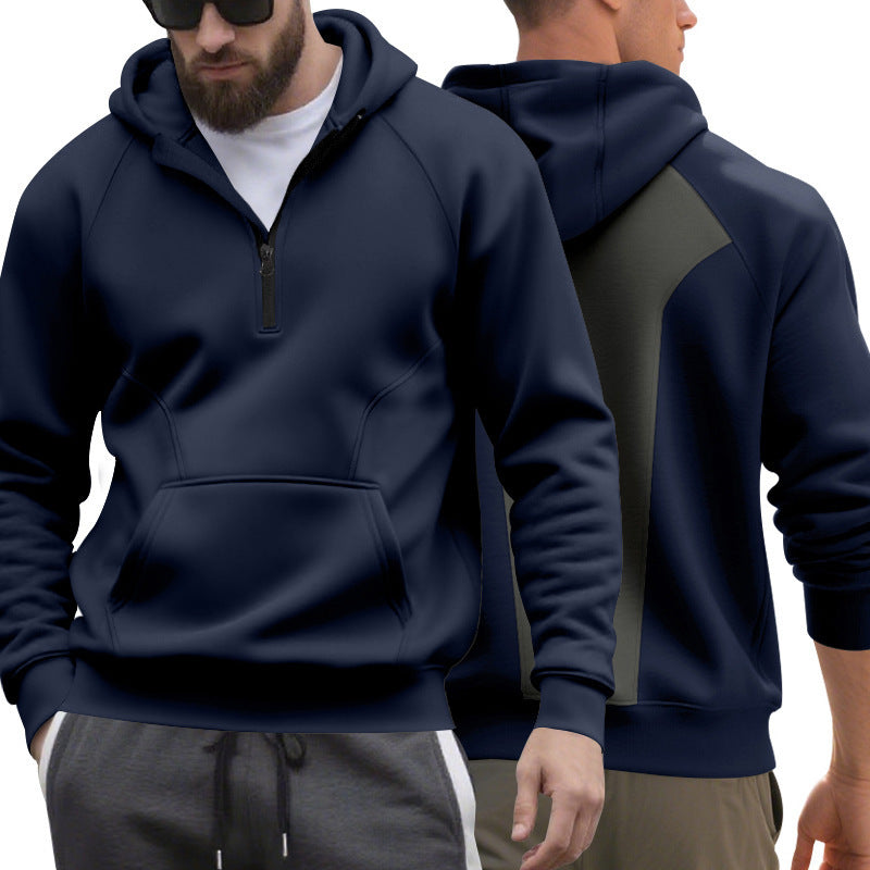 Herren Fleece Kapuzenjacke mit Reissverschluss