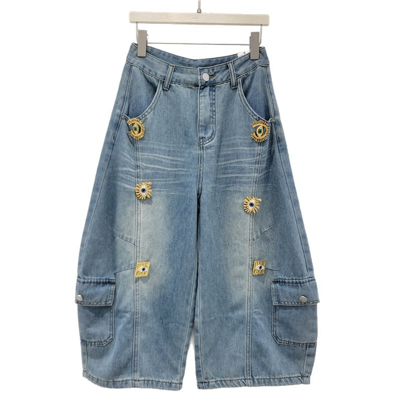 Loose-Fit Workwear Jeans mit Metallschnalle