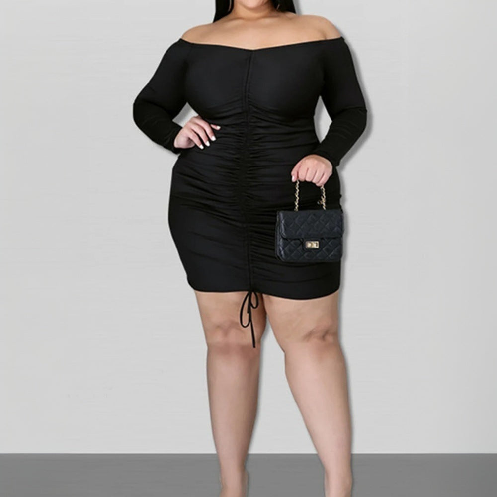 Damen Off-Shoulder Langarm-Minikleid – Bild 4 | LuxeStyle