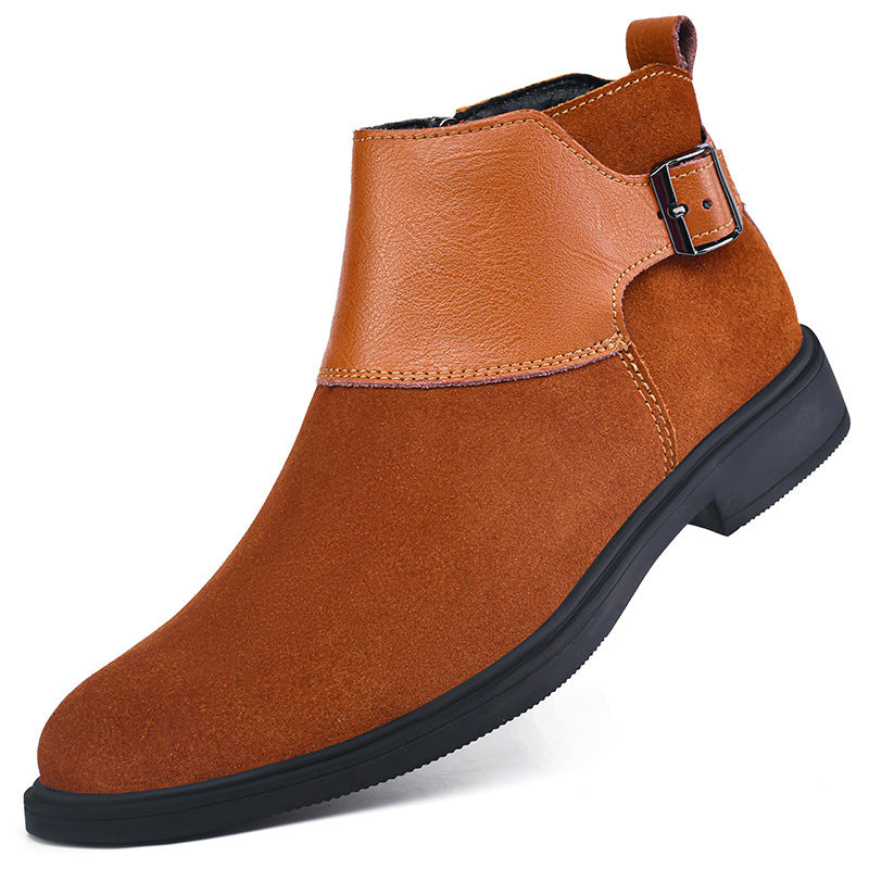 Britische Stiefeletten aus Leder mit Reissverschluss