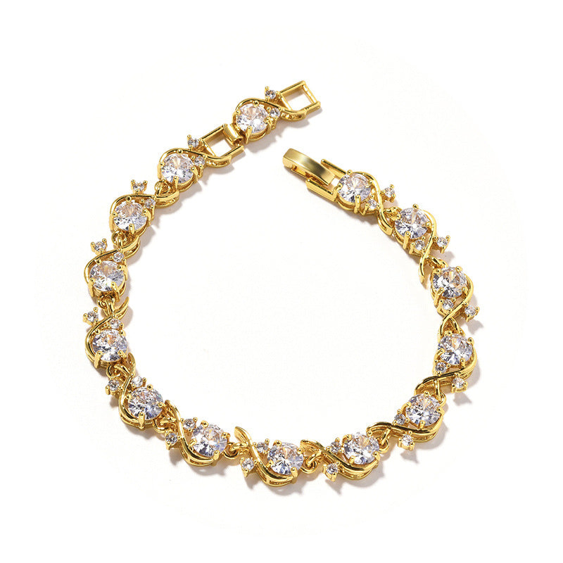Damen Armband mit Zirkonia, rund – Bild 17 | LuxeStyle