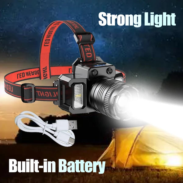 LED Stirnlampe Super Hell mit Bewegungssensor