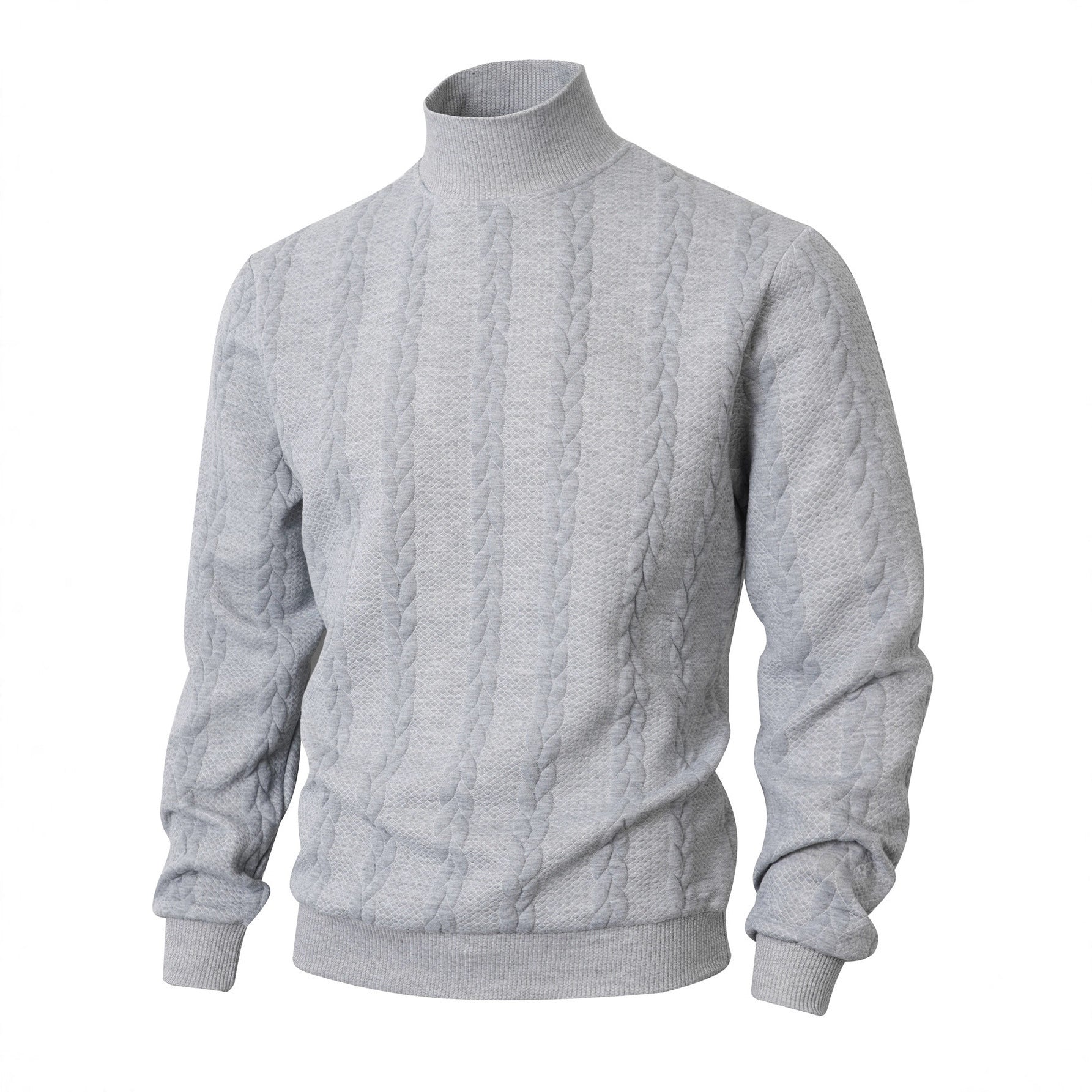 Herren Jacquard Rollkragenpullover