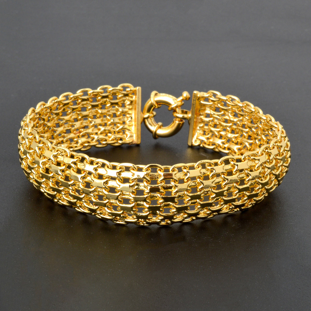 Minimalistisches Doppelreihen-Mesh Armband – Bild 6 | LuxeStyle