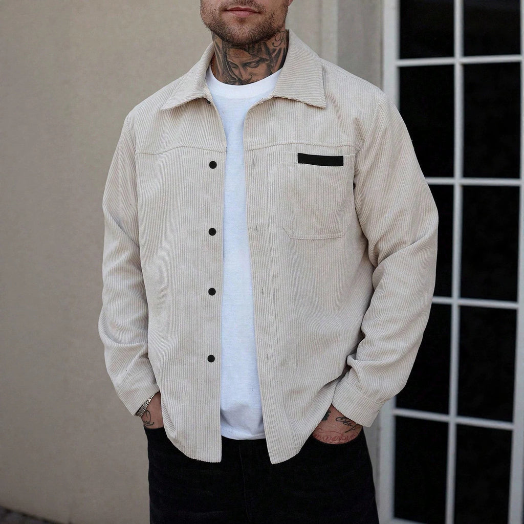Cords-Hemdjacke für Herren