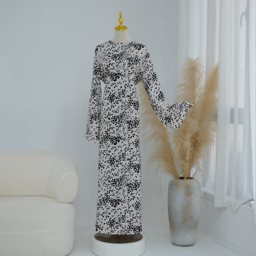 Bedrucktes Langarm-Kleid in grossen Grössen – Bild 6 | LuxeStyle