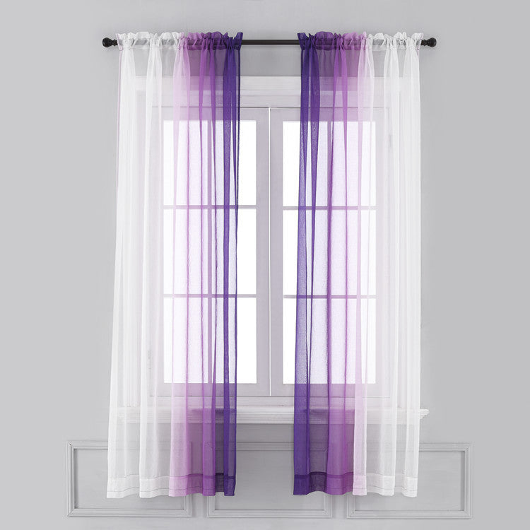 Farbverlauf-Vorhang Leinen-Optik – Bild 2 | LuxeStyle