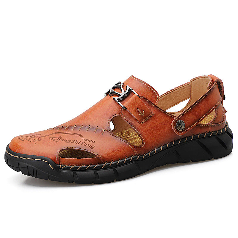 Trendige Herren-Sandalen aus echtem Leder