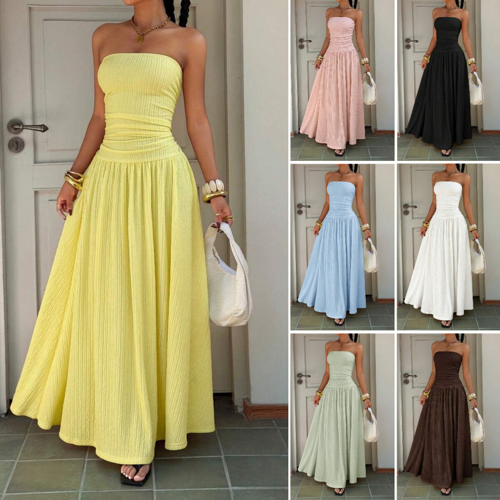 Elegantes trägerloses A-Linien-Kleid