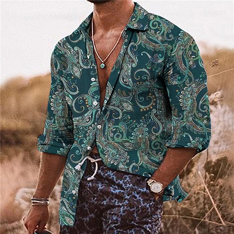 Boho-Blumen-Shirt mit 3D-Print – Bild 7 | LuxeStyle