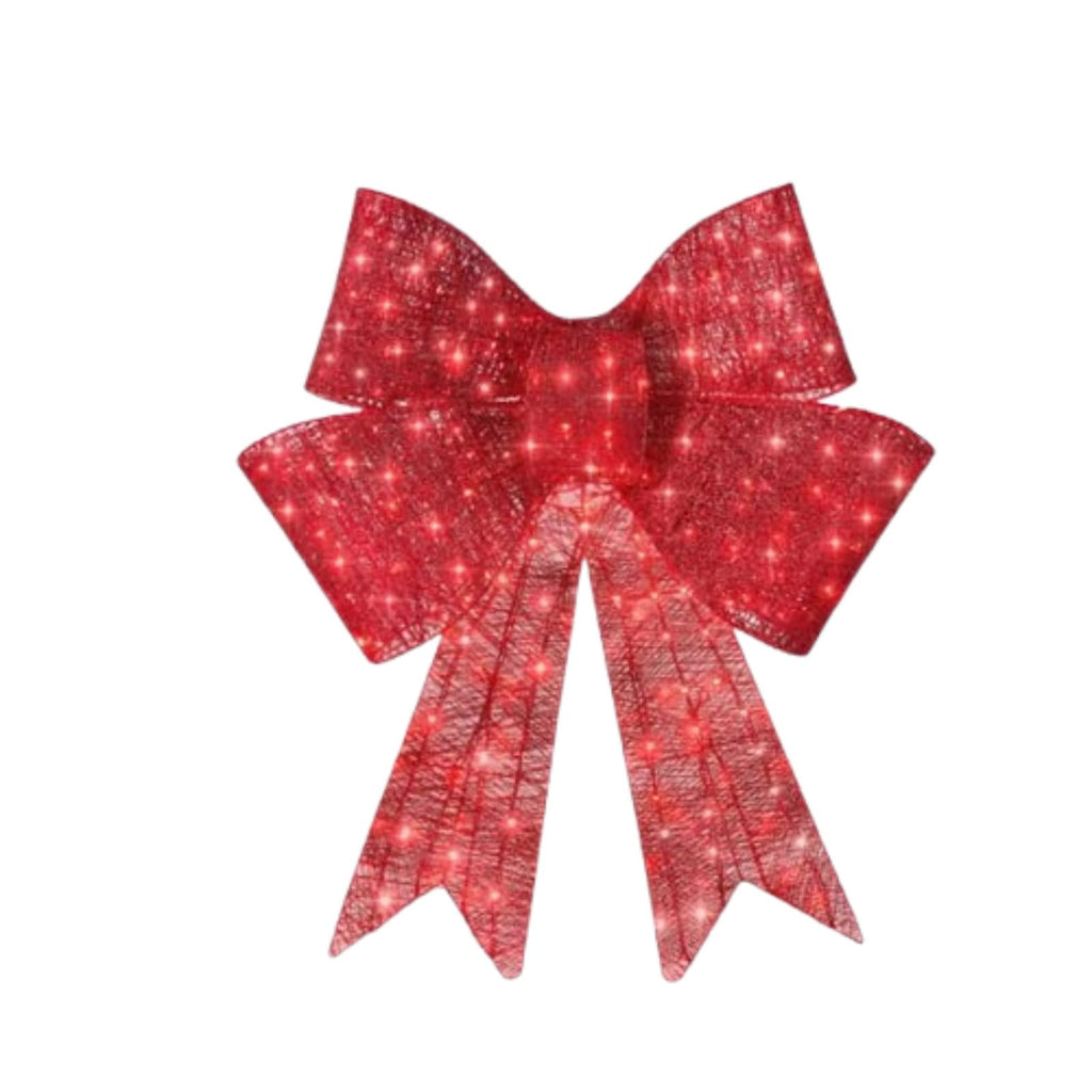 Lichterknoten aus Satin – roter Weihnachtsbogen | LuxeStyle