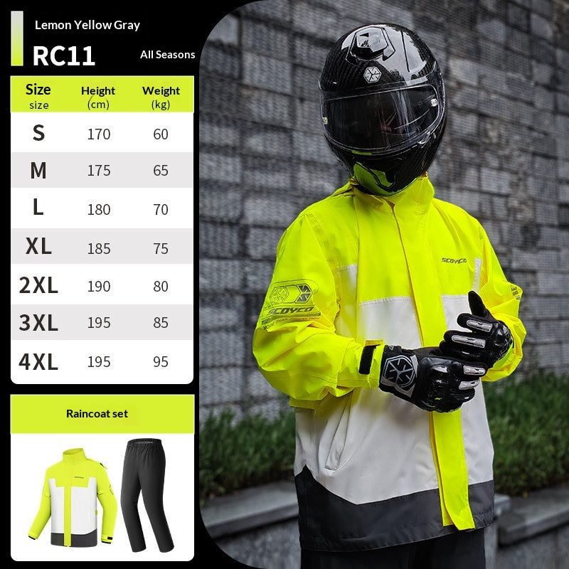 Motocross-Regenanzug mit Schuhschutz