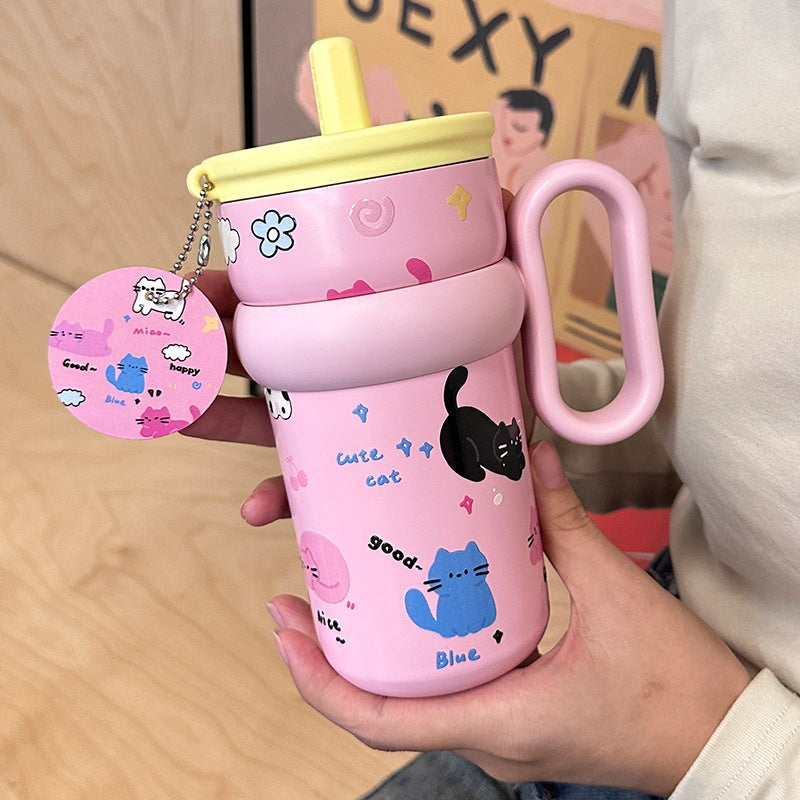 Stylische Edelstahl-Trinkflasche