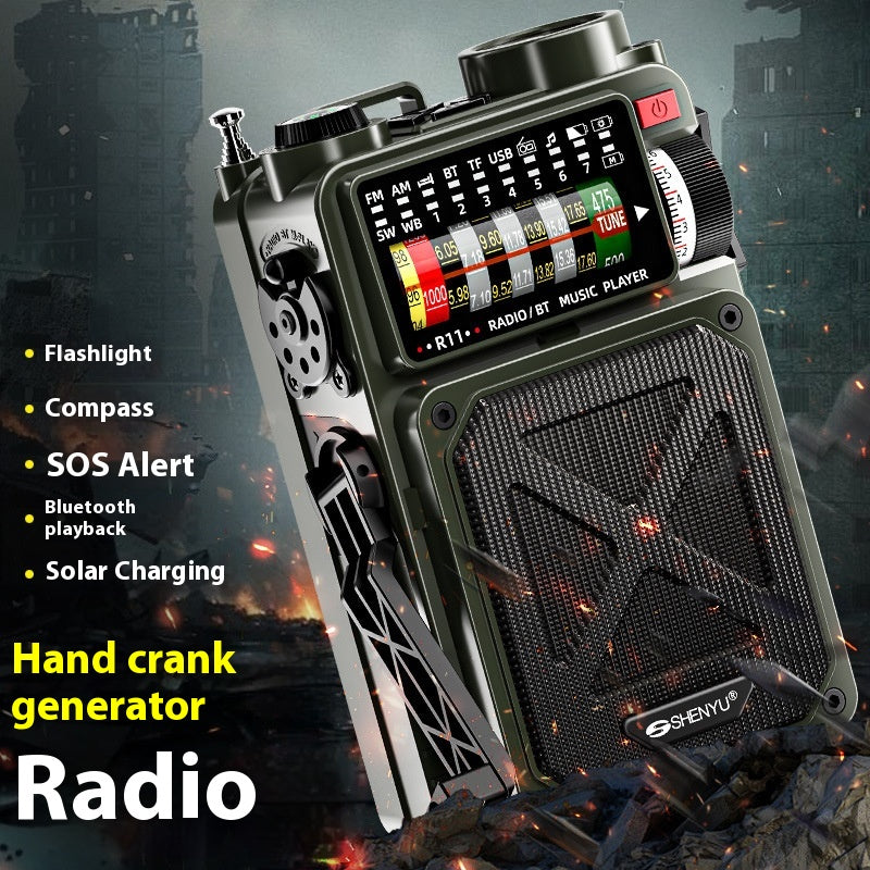 R11 Multi-Funktion Radio mit Handkurbel, Solarladegerät, LED-Licht – Bild 3 | LuxeStyle