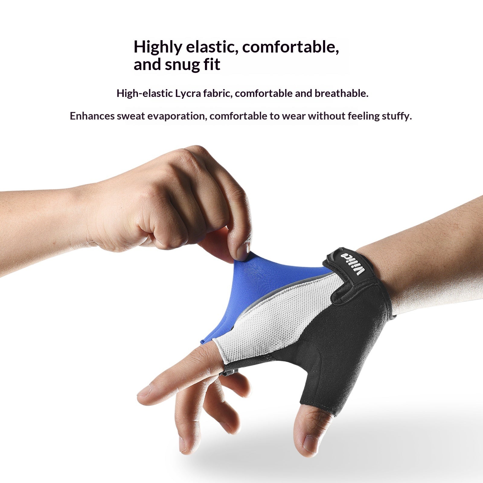 Atmungsaktive Anti-Rutsch Velo-Handschuhe (Halbfinger)