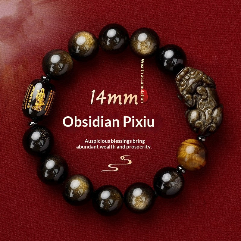 Obsidian Pi Xiu Armband mit Sutra-Gravur – Bild 7 | LuxeStyle