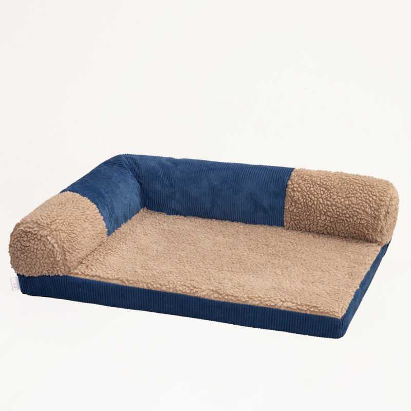 Kratzfestes Leinen-Hundebett mit Kissen