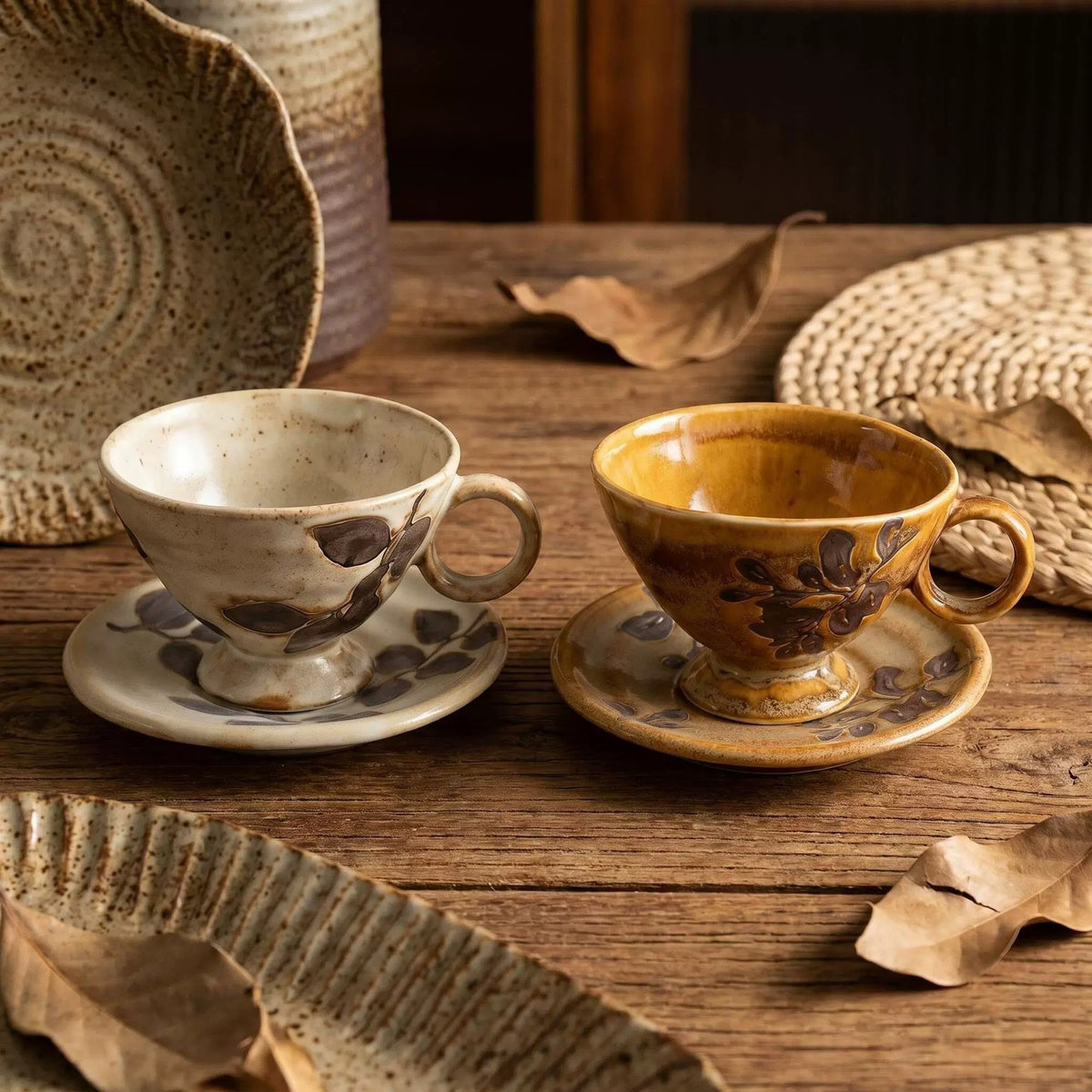 Keramiktasse Retro mit Blumenmuster, 250 ml – Bild 3 | LuxeStyle