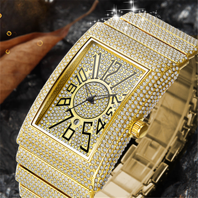 Herren-Armbanduhr mit Diamanten