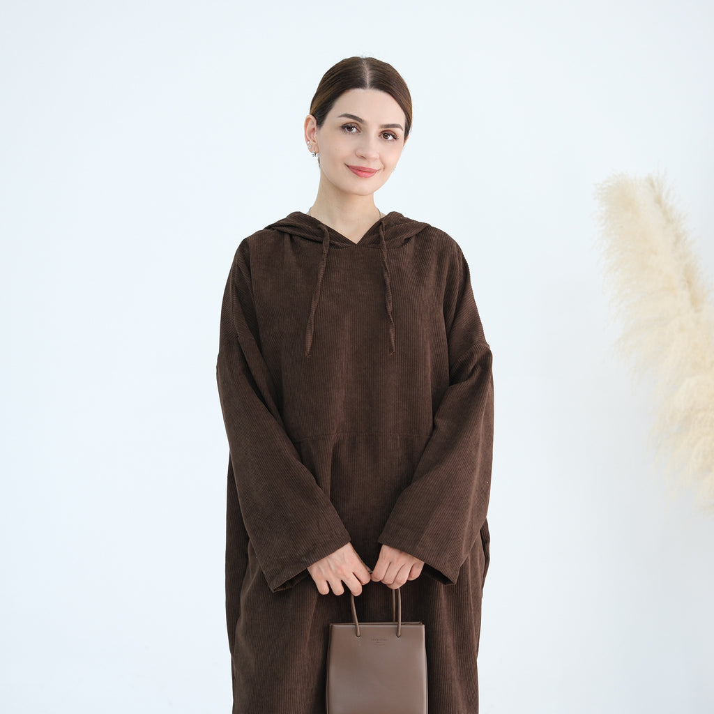 Herbst-Winter A-Linien Kleid mit Druck – Bild 6 | LuxeStyle