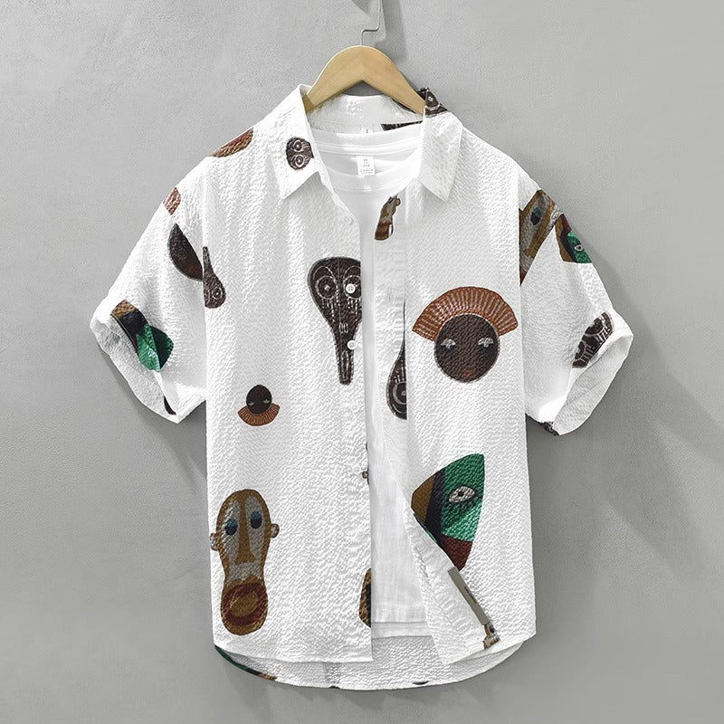 Kurzarm-Shirt für Herren, einfarbig – Bild 2 | LuxeStyle