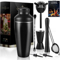 Elegantes matt-schwarzes Bartender Shaker Set – Bild 2 | LuxeStyle
