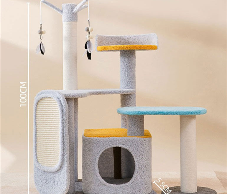 Katzen-Kratzbaum mit Sprungplattform