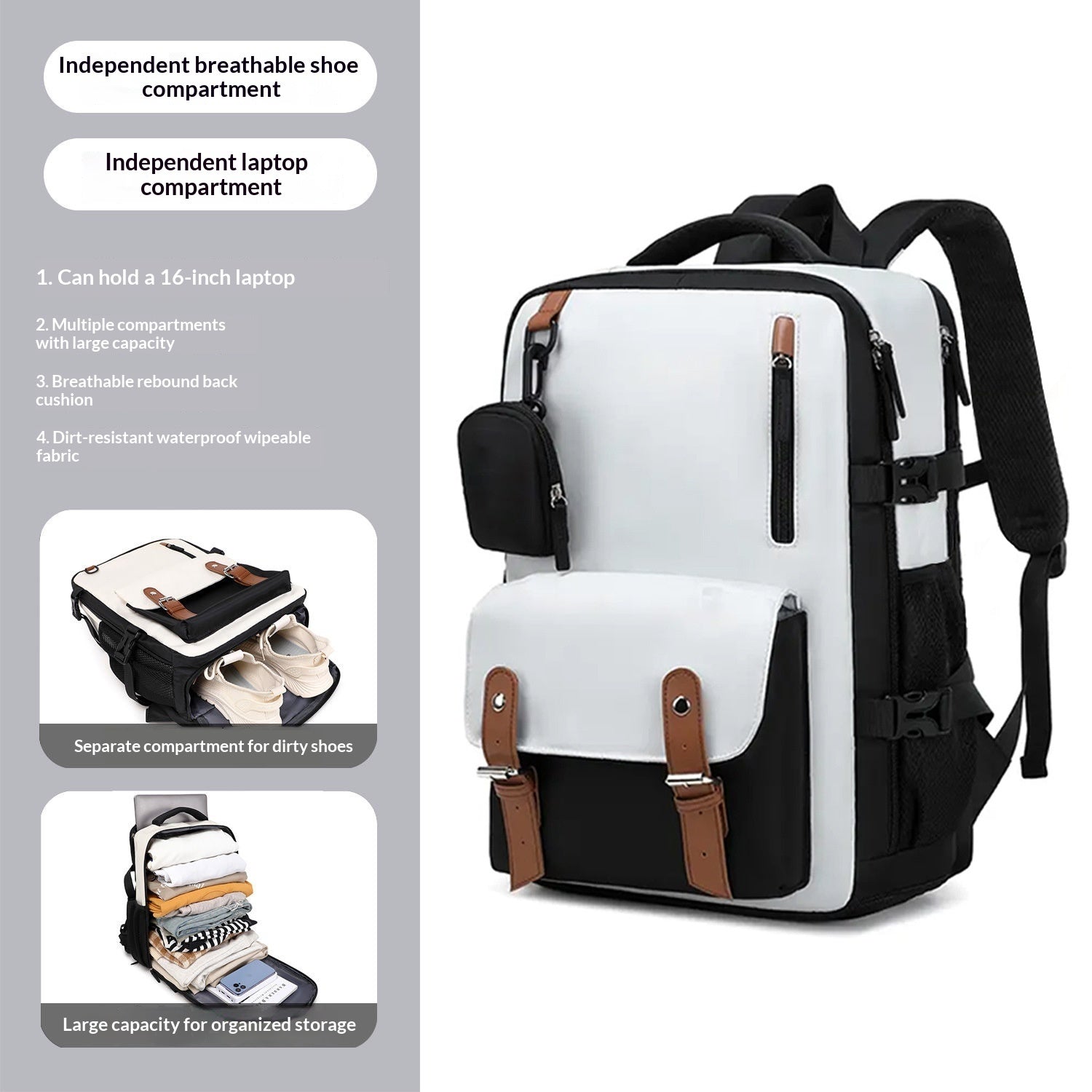 Grosser Laptop-Rucksack für Reise und Studium