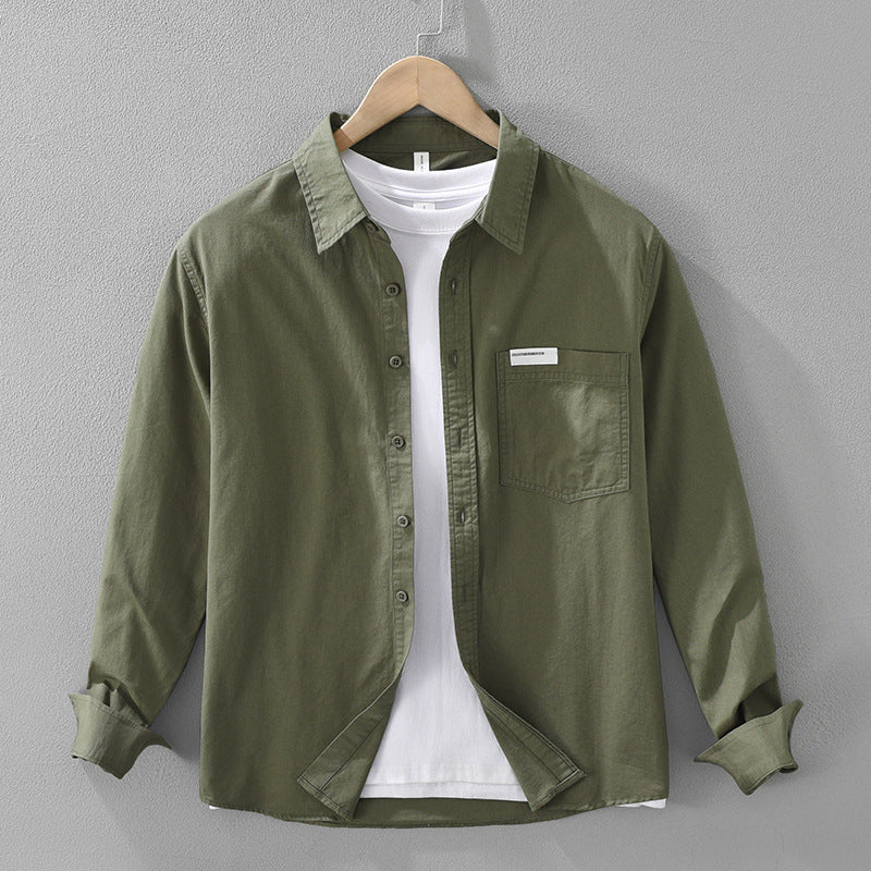 Herren Freizeit-Shirt, langärmlig, Baumwolle