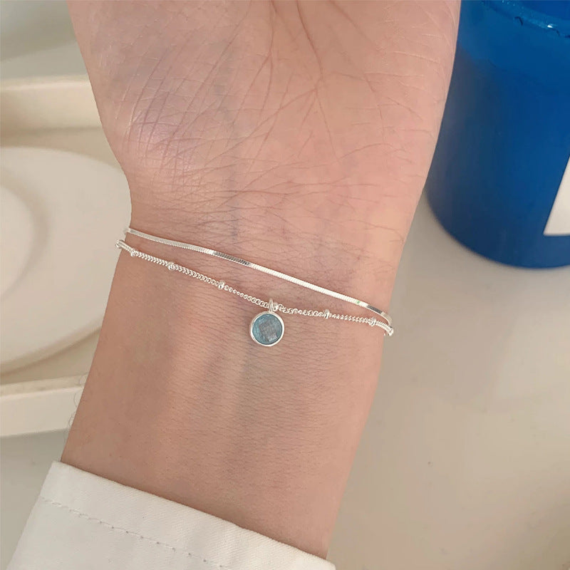 Doppellagiges Armband aus 925er Sterling Silber – Bild 4 | LuxeStyle