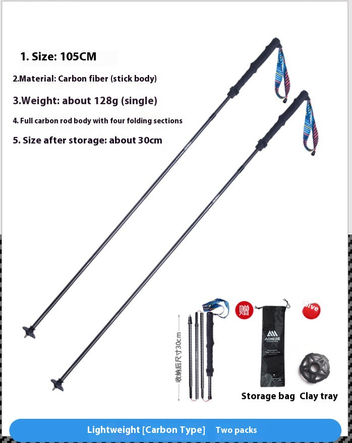 Zusammenklappbarer Carbon-Trekkingstock 110 cm – Bild 11 | LuxeStyle
