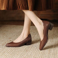Französische Mid-Heel Mary Jane Schuhe