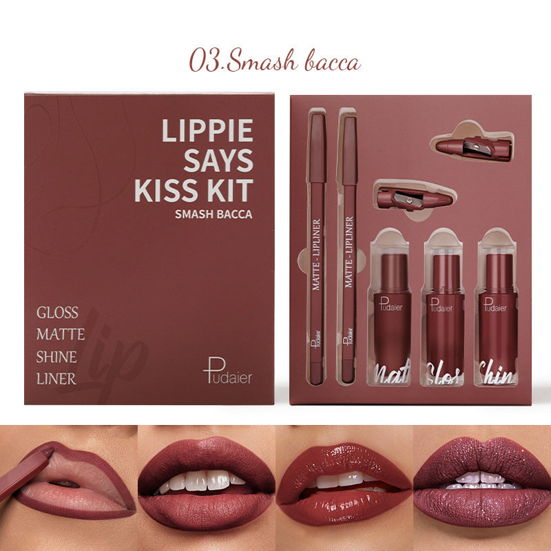 5-teiliges Lip Glaze Lippenstift-Set – Ansicht 5