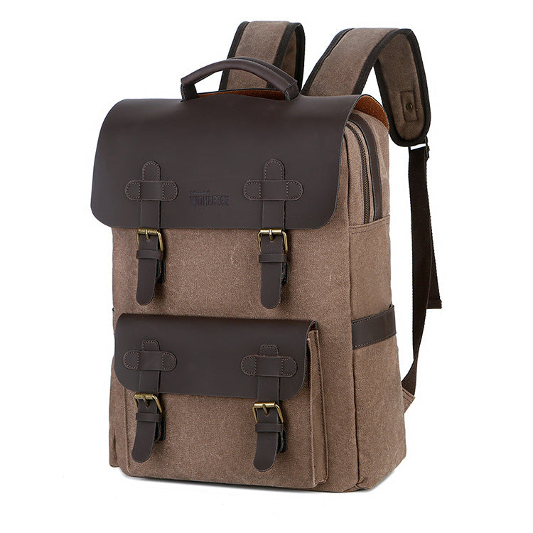 Männlicher Canvas-Computer-Rucksack – Bild 4 | LuxeStyle