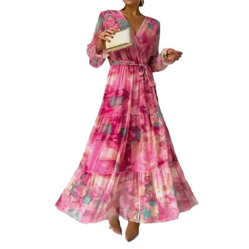 Elegantes Chiffonkleid mit Spitze – Bild 2 | LuxeStyle