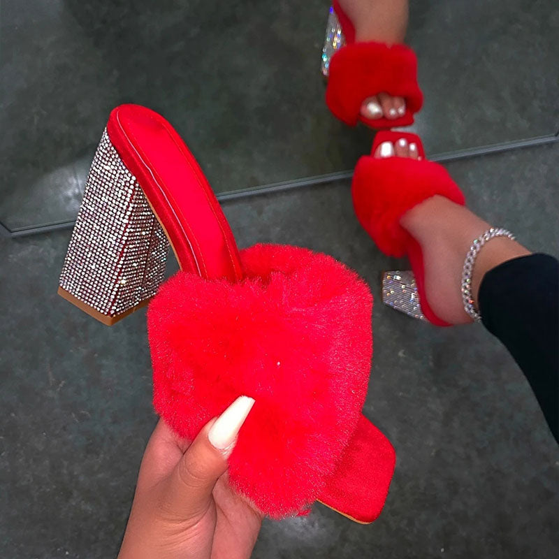 Damen Sandalen mit Strass und hohem Absatz – Bild 3 | LuxeStyle