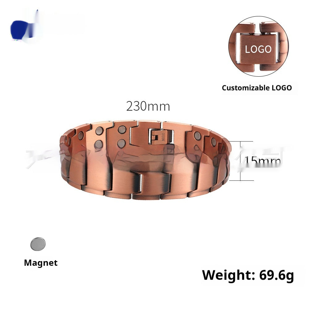 Minimalistisches Kupferarmband mit Magnetverschluss – Bild 3 | LuxeStyle