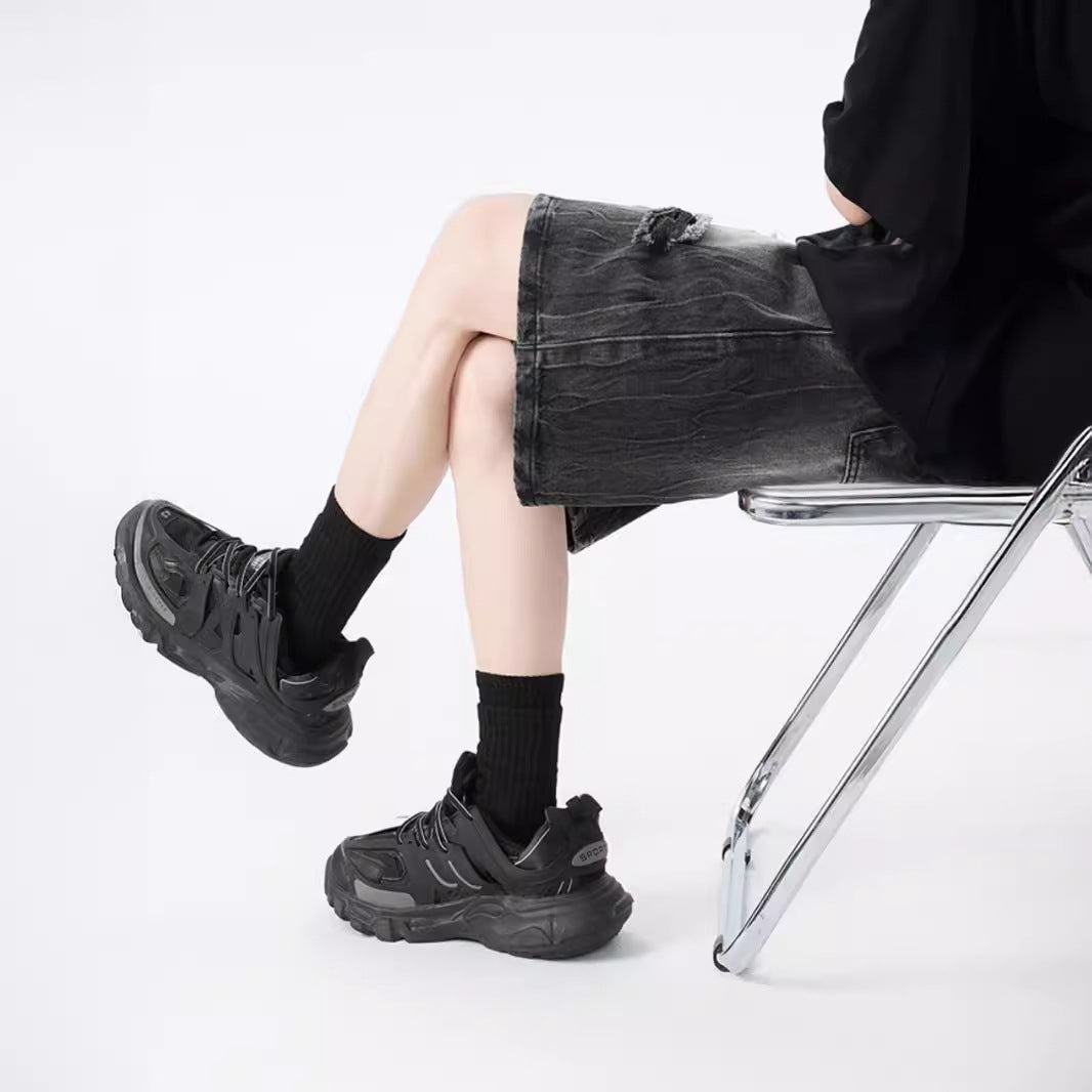 Vintage Ripped Denim Shorts für Herren