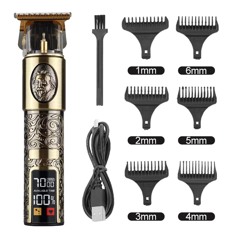 Retro-Haartrimmer mit Öl-Kopfgravierung