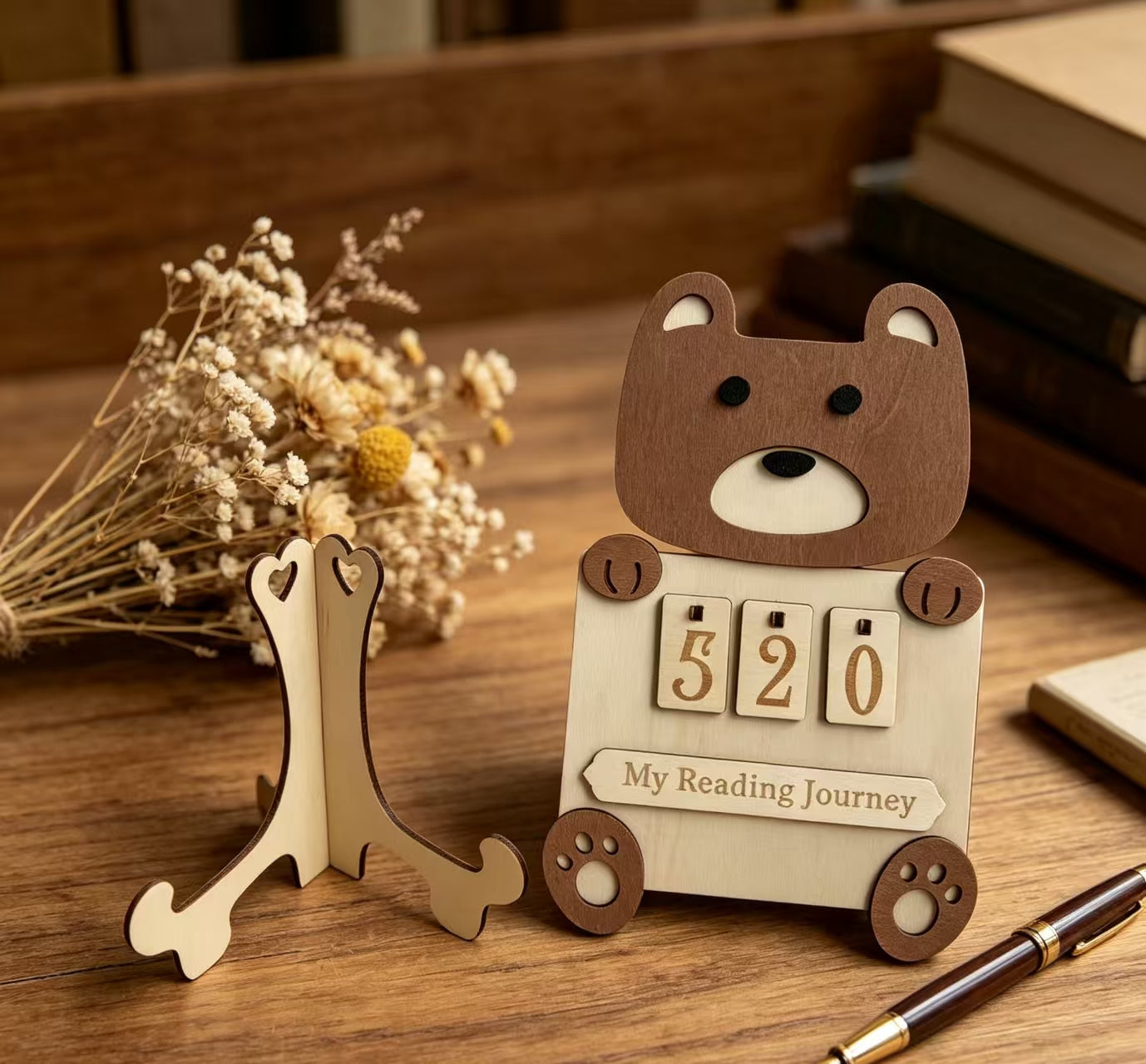 Holz-Lesezähler Tier-Design Montessori